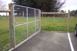 Galvanised Mesh Gates